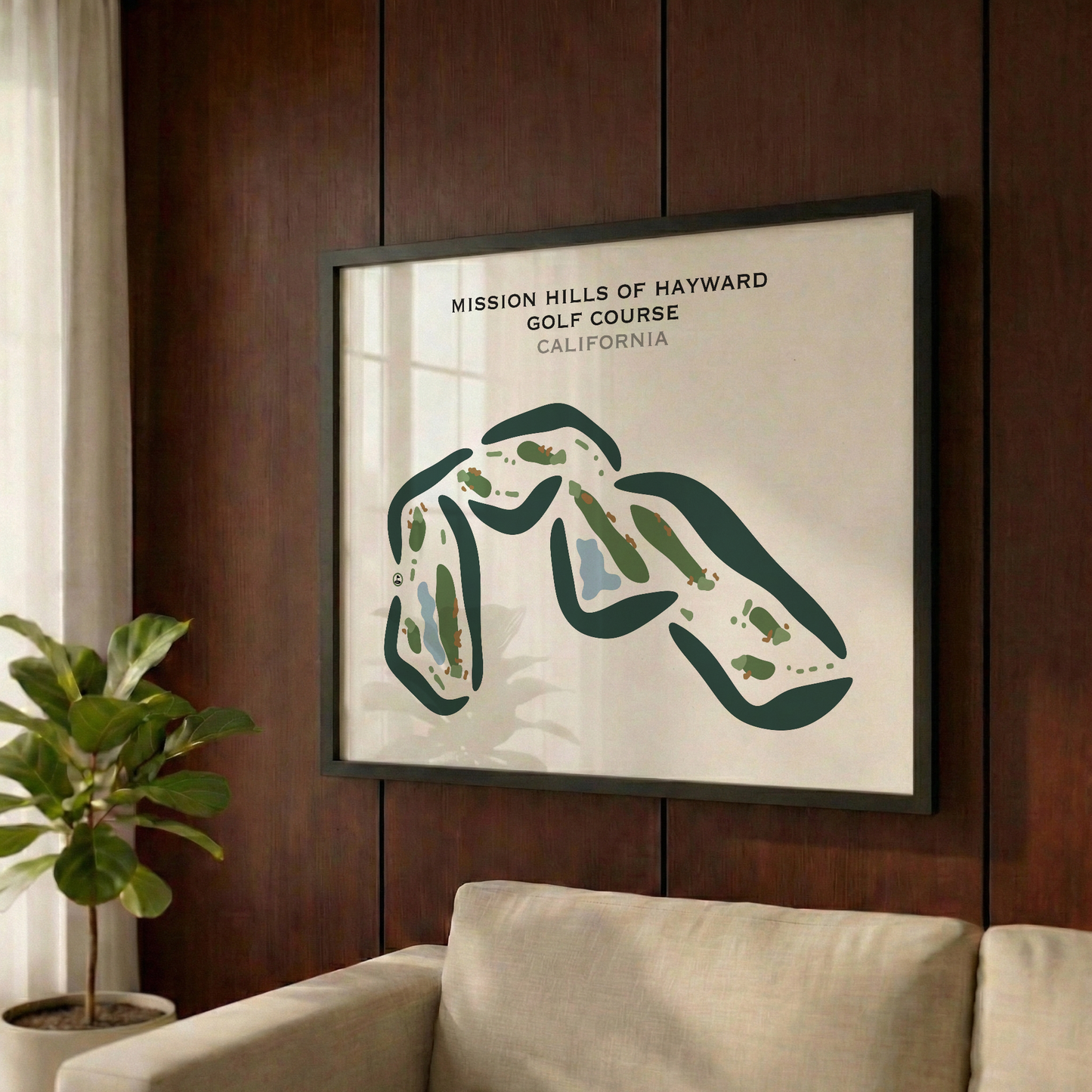 Mission Hills of Hayward Golf Course, California - Printed Golf Courses