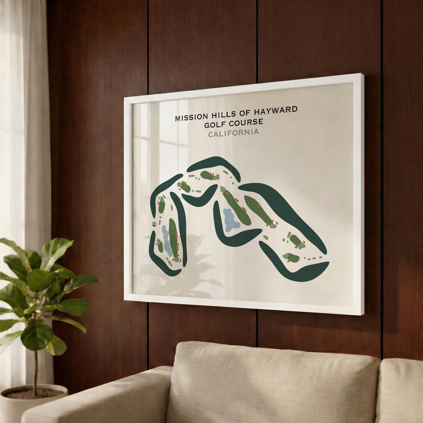 Mission Hills of Hayward Golf Course, California - Printed Golf Courses