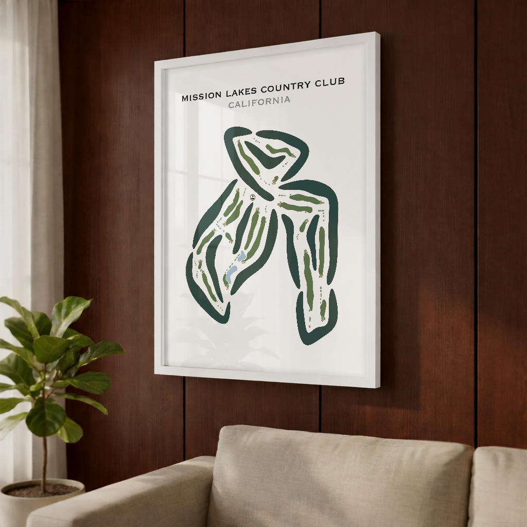 Mission Lakes Country Club, California - Printed Golf Courses
