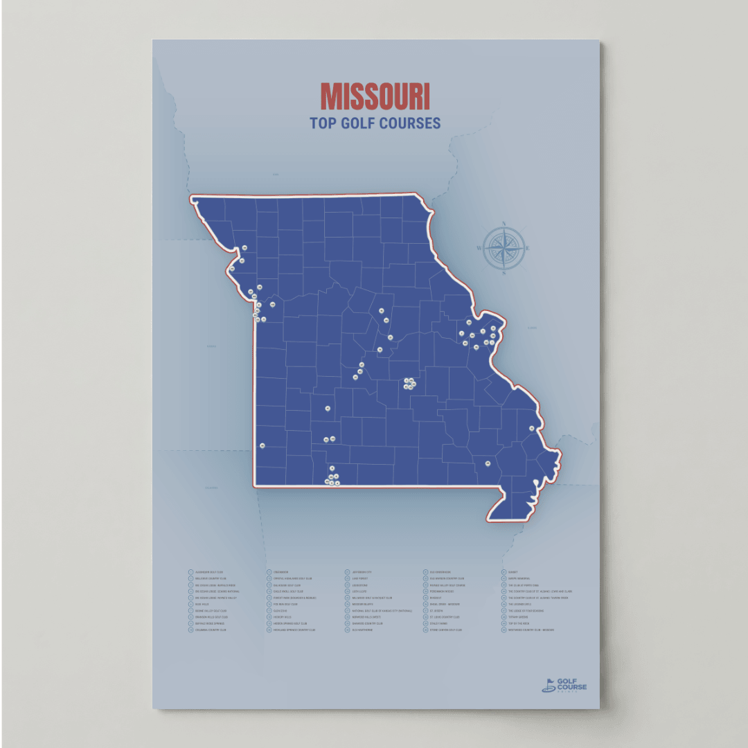 Map of Missouri Golf Courses