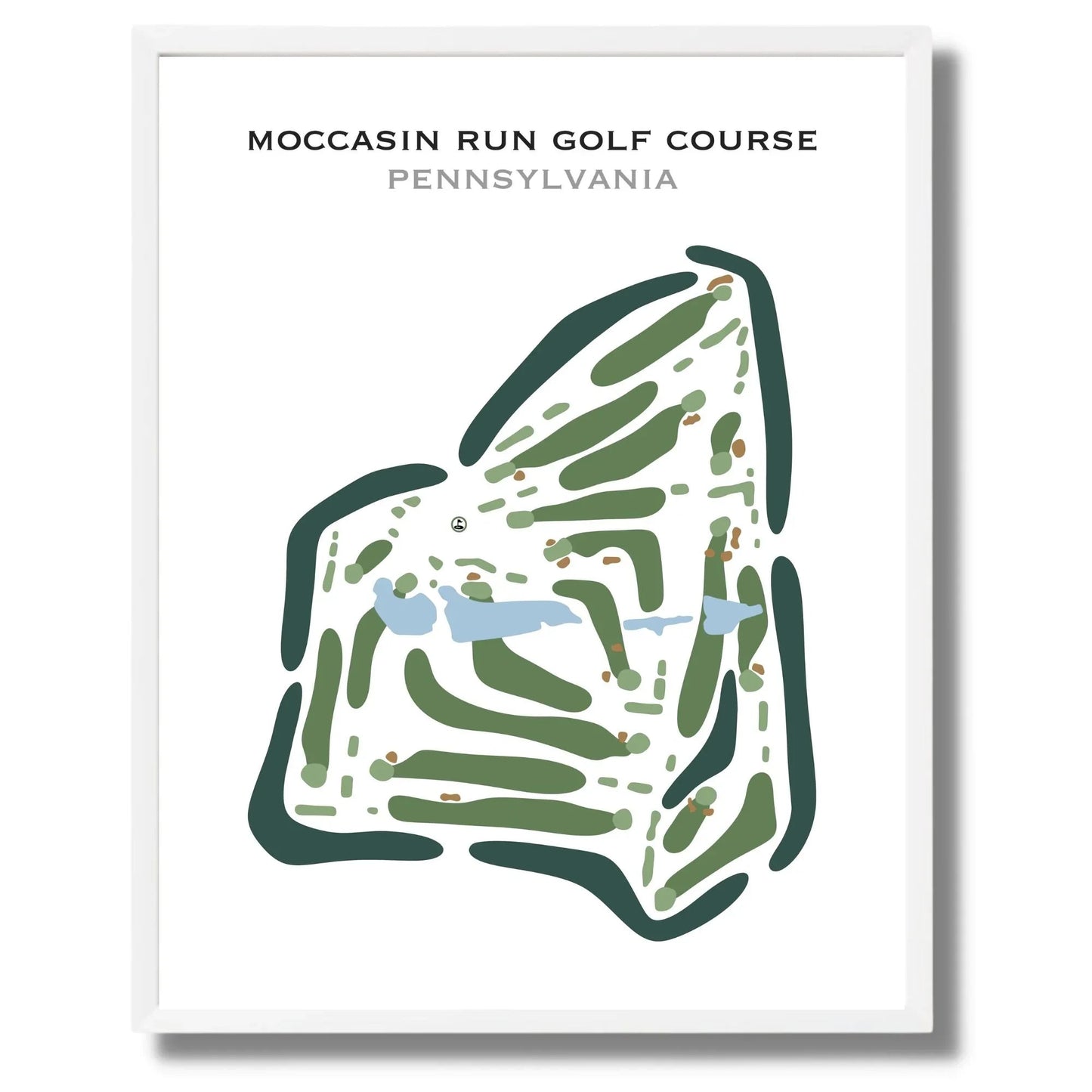 Moccasin Run Golf Course, Pennsylvania - Printed Golf Courses