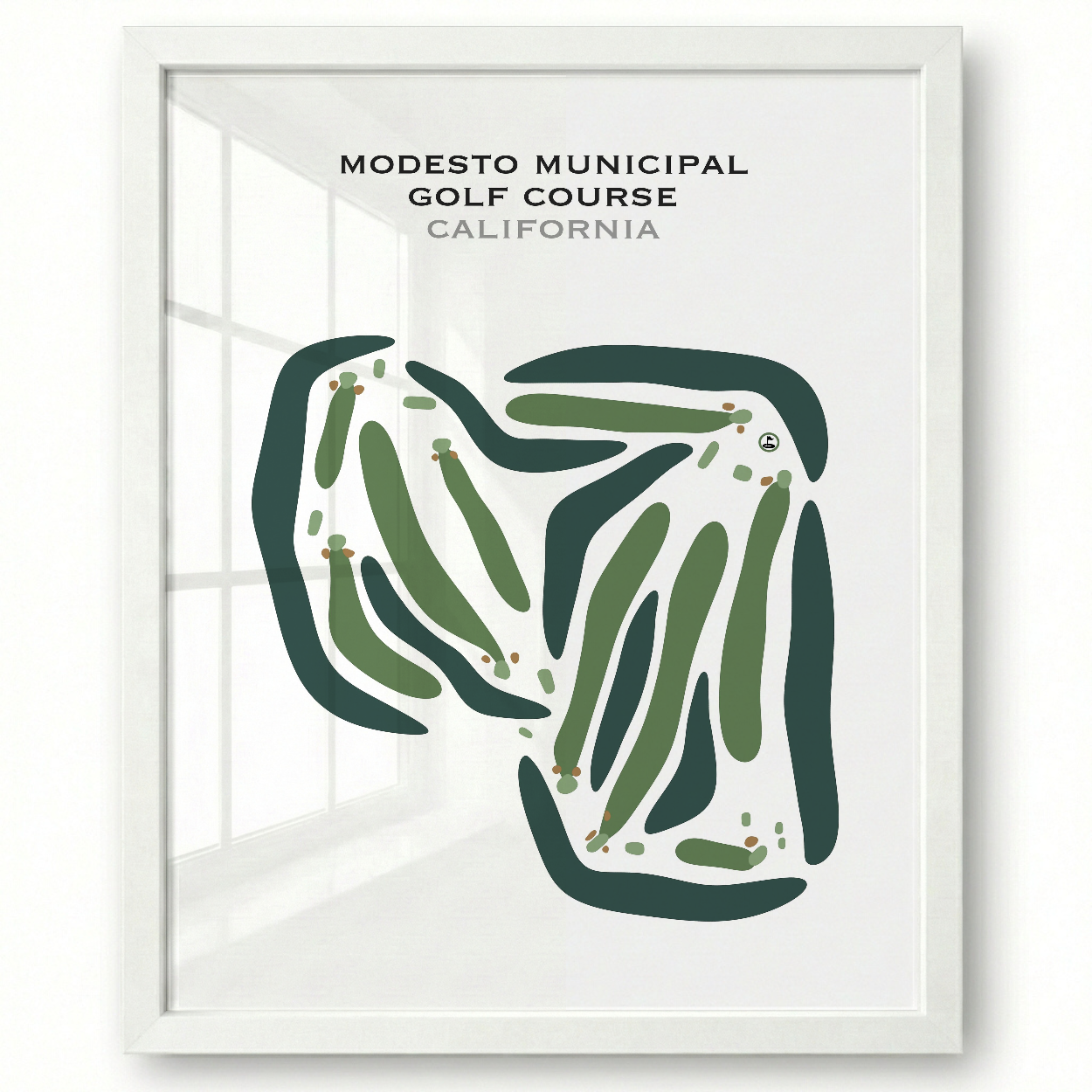 Modesto Municipal Golf Course, California - Printed Golf Courses