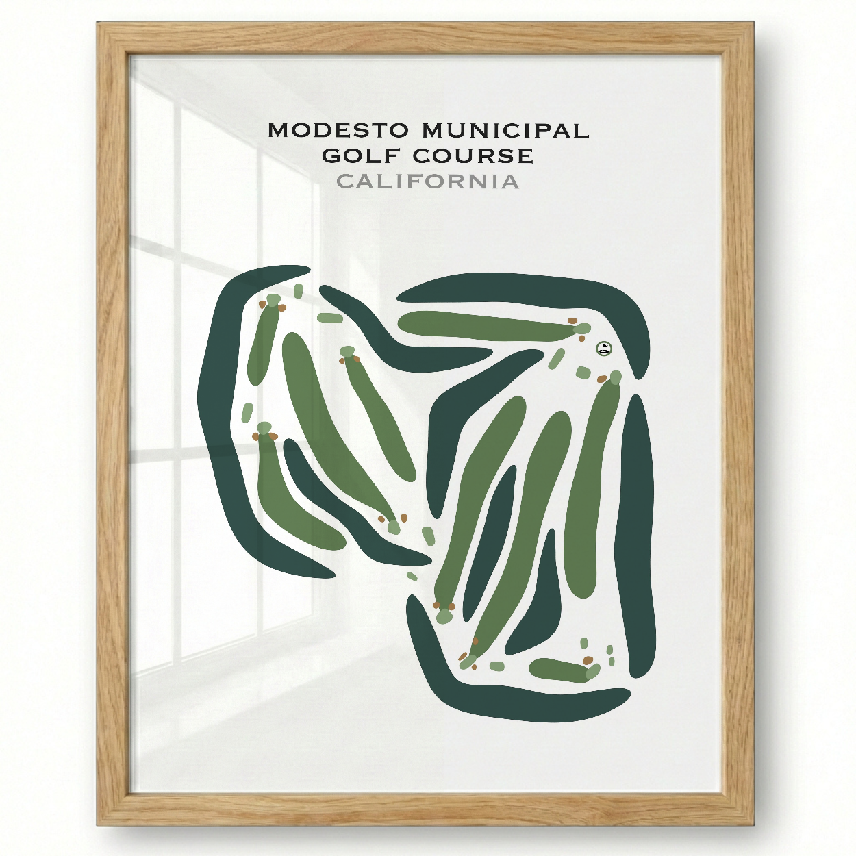 Modesto Municipal Golf Course, California - Printed Golf Courses