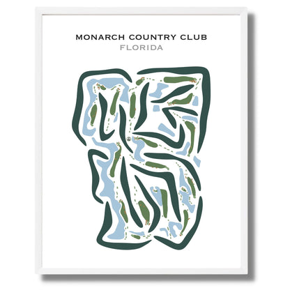 Monarch Country Club, Florida - Printed Golf Courses