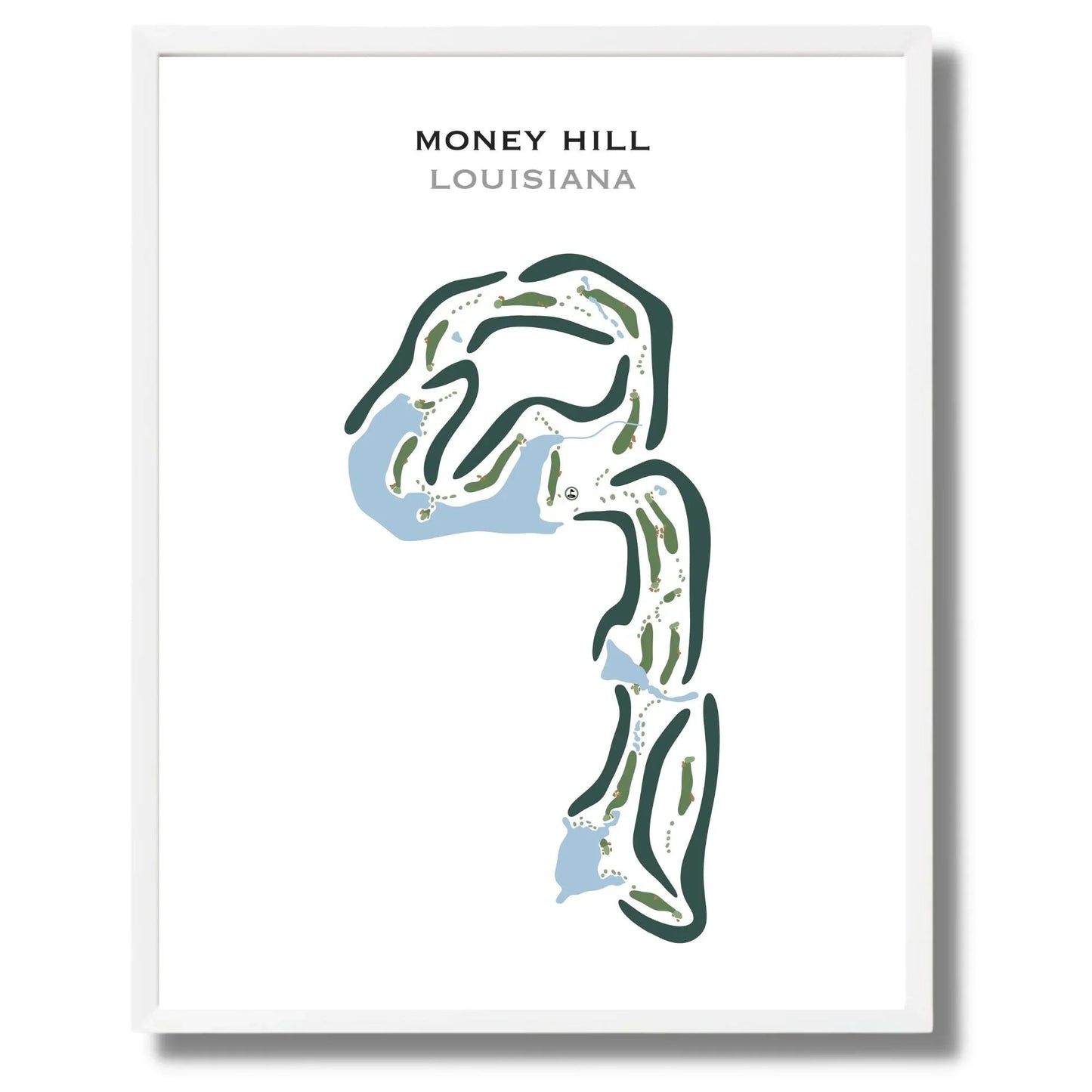 Money Hill Golf & Country Club, Louisiana - Printed Golf Course