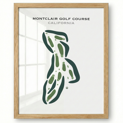 Montclair Golf Course, California - Printed Golf Courses