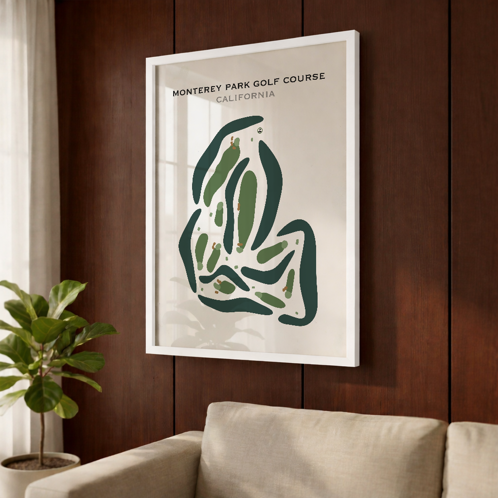 Monterey Park Golf Course, California - Printed Golf Courses