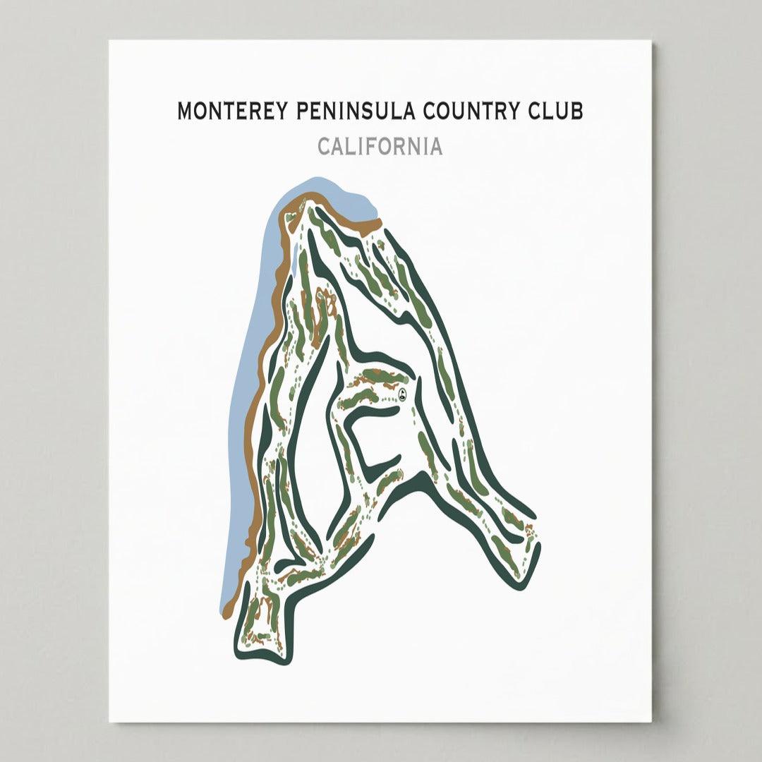 Monterey Peninsula Country Club, California - Printed Golf Courses