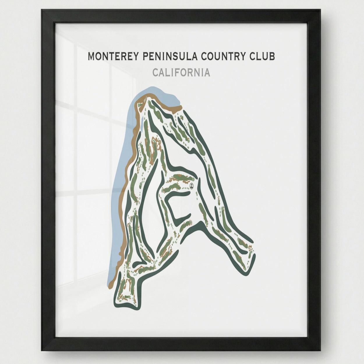 Monterey Peninsula Country Club, California - Printed Golf Courses