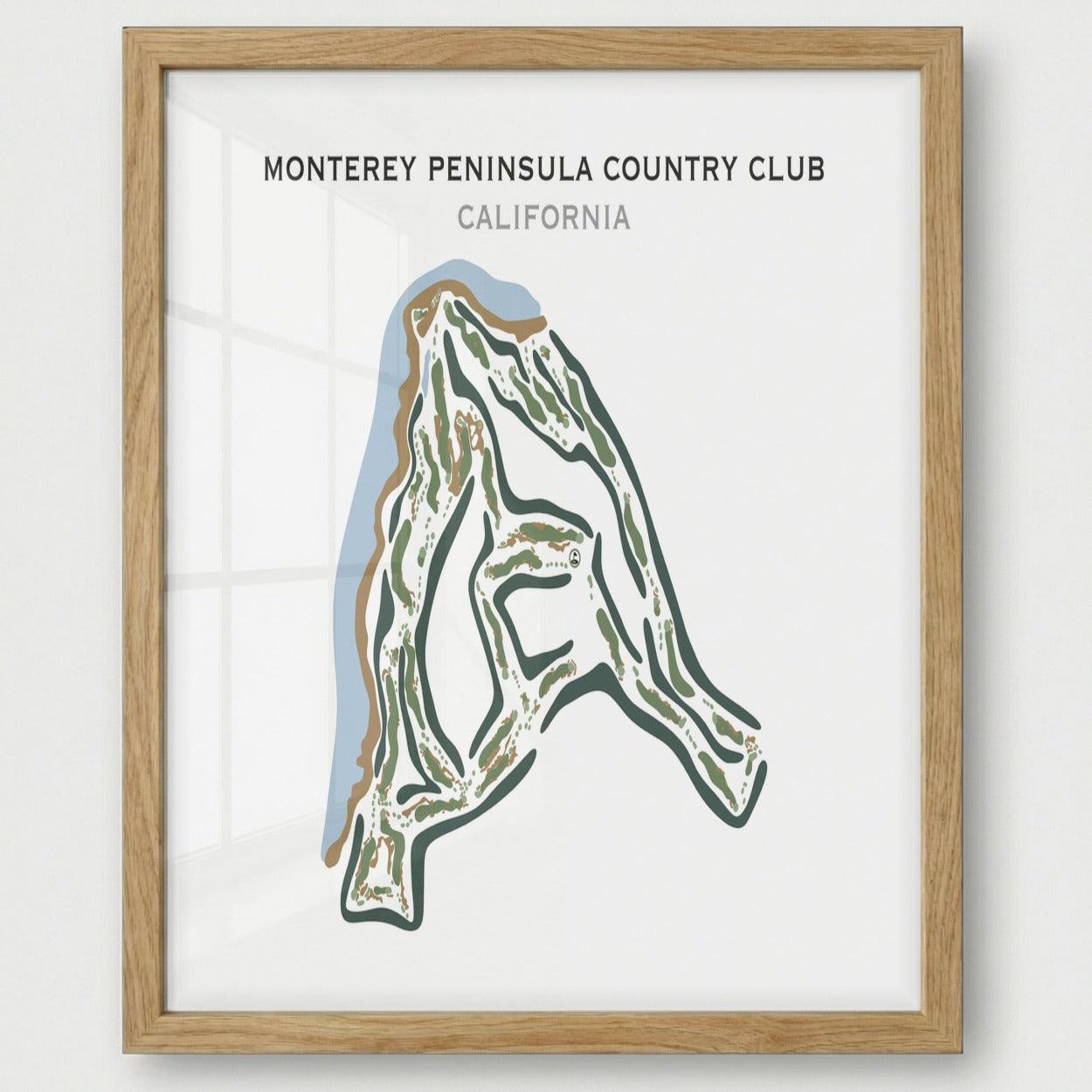 Monterey Peninsula Country Club, California - Printed Golf Courses