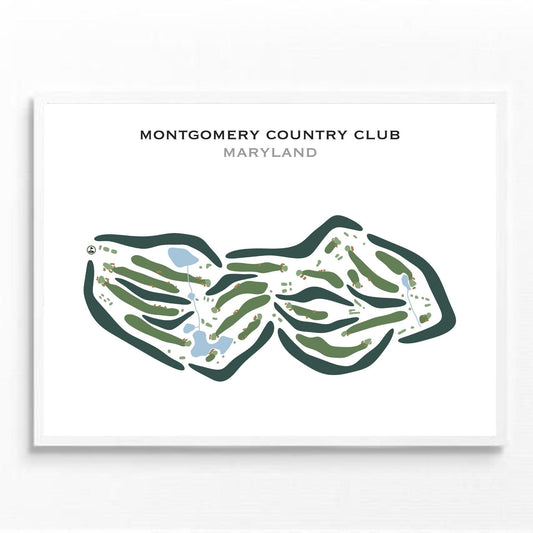 Montgomery Country Club, Maryland - Printed Golf Courses