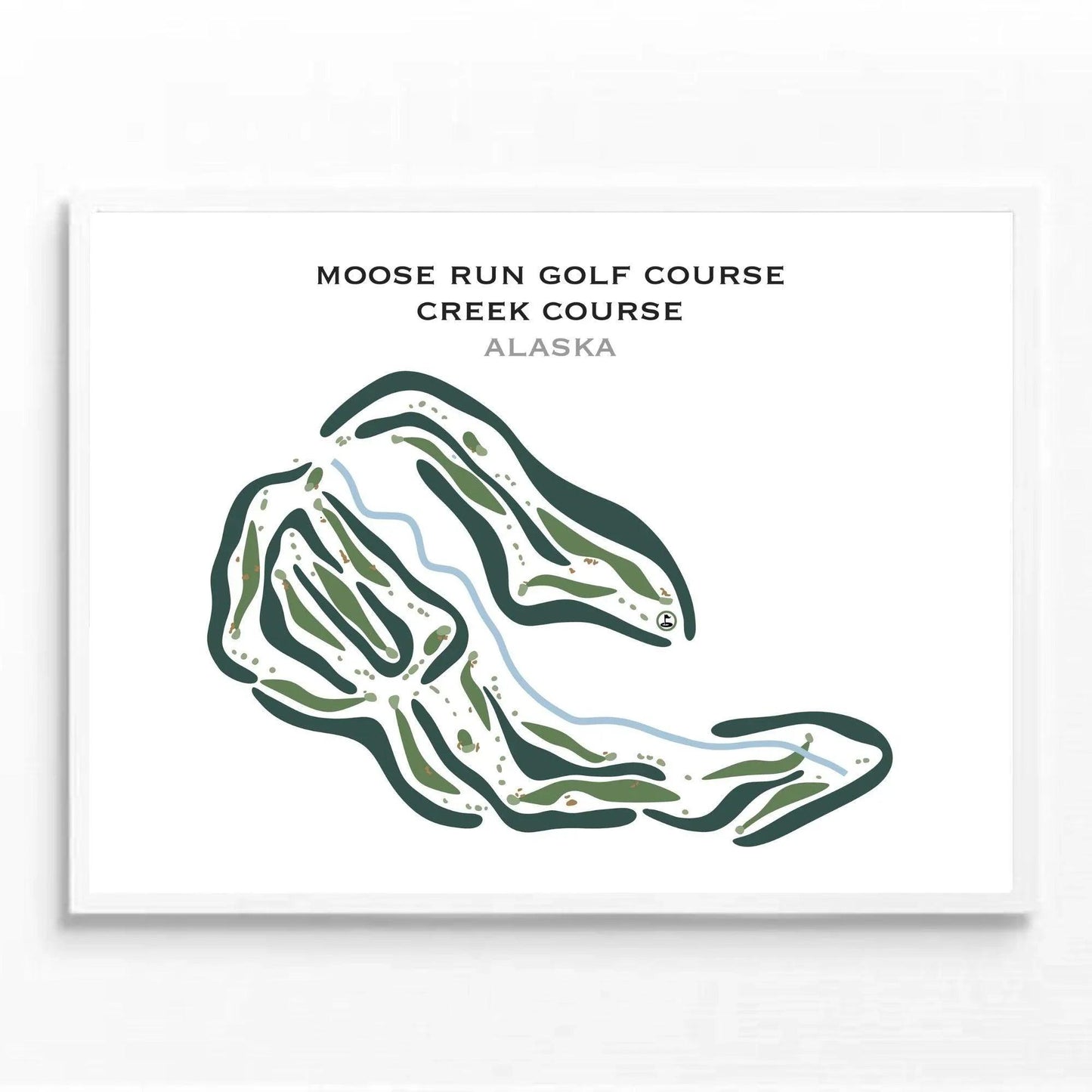Moose Run Golf Course, Creek Course, Alaska - Printed Golf Courses