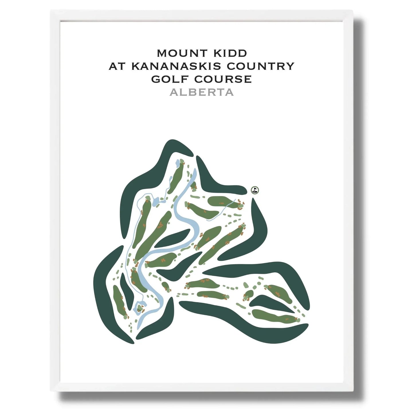 Mount Kidd Course at Kananaskis Country Golf Course, Alberta, Canada - Printed Golf Courses