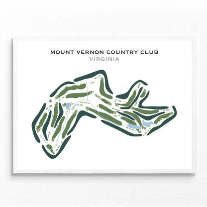Mount Vernon Country Club, Virginia - Printed Golf Course