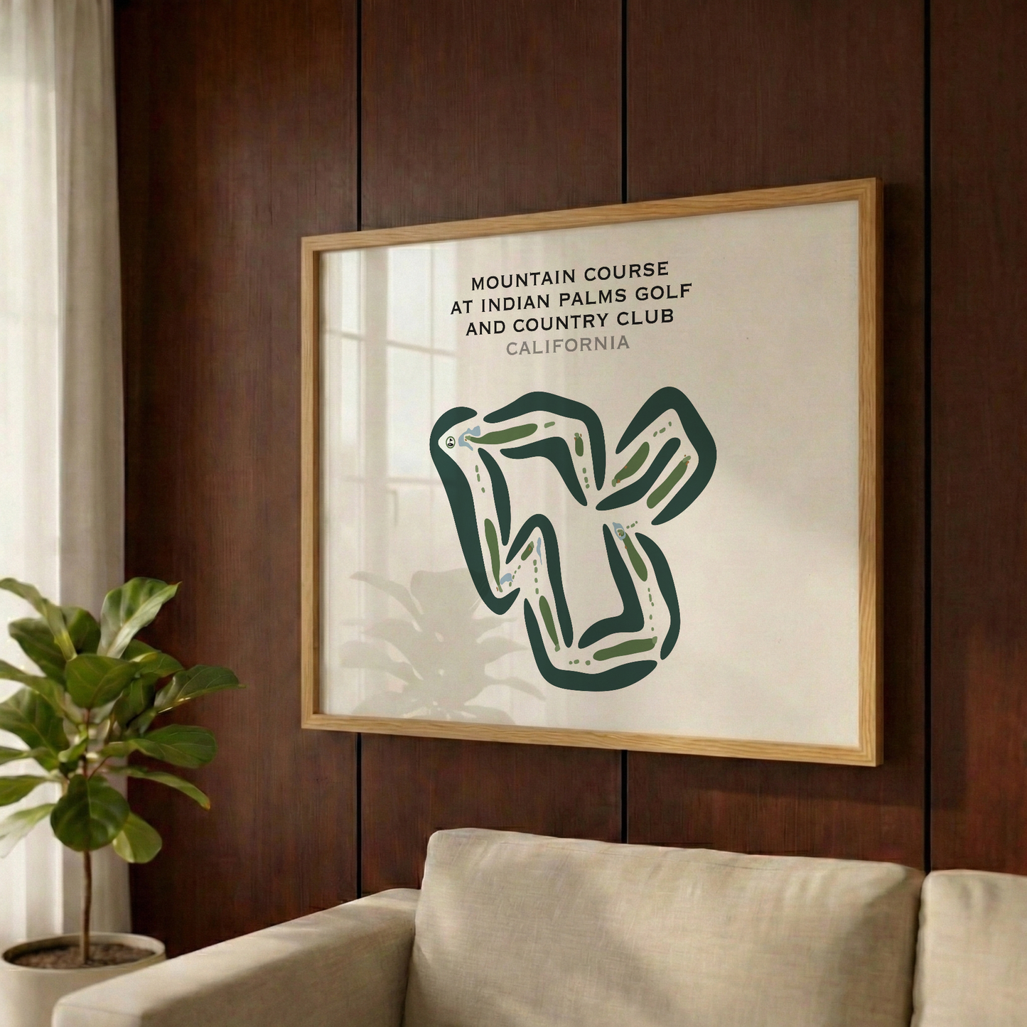 Mountain Course at Indian Palms Golf & Country Club, California - Printed Golf Courses