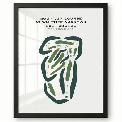 Mountain Course at Whittier Narrows Golf Course, California - Printed Golf Courses