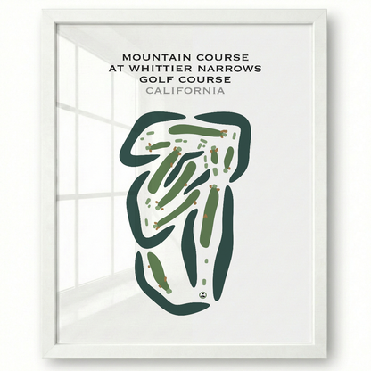 Mountain Course at Whittier Narrows Golf Course, California - Printed Golf Courses