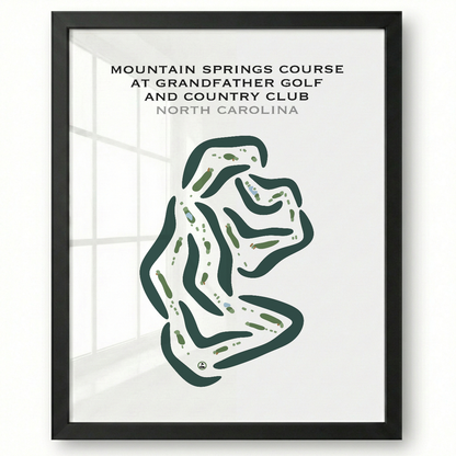 Mountain Springs Course at Grandfather Golf & Country Club, North Carolina - Printed Golf Courses