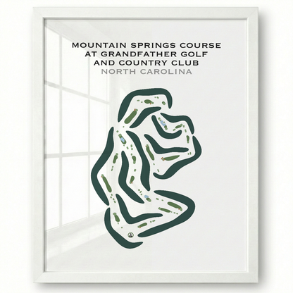 Mountain Springs Course at Grandfather Golf & Country Club, North Carolina - Printed Golf Courses