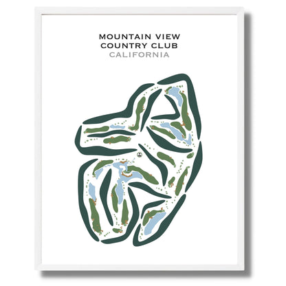 Mountain View Country Club, California - Printed Golf Courses