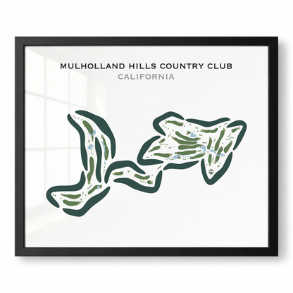 Mulholland Hills Country Club, California - Printed Golf Courses