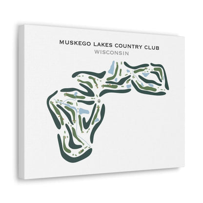 Muskego Lakes Country Club, Wisconsin - Printed Golf Course
