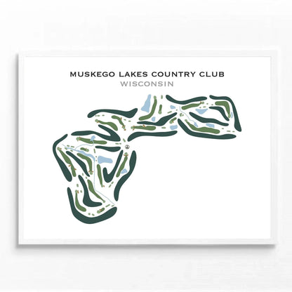 Muskego Lakes Country Club, Wisconsin - Printed Golf Course