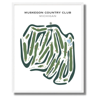Muskegon Country Club, Michigan - Printed Golf Courses
