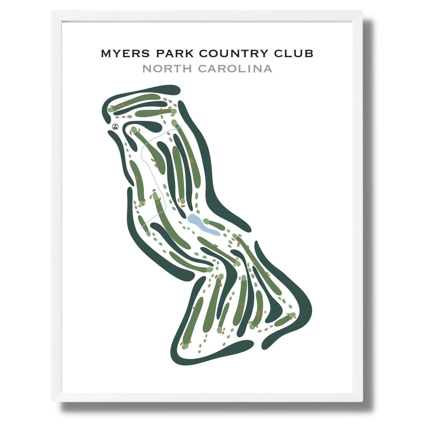 Myers Park Country Club, North Carolina - Printed Golf Courses