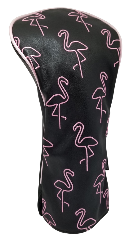Neon Flamingo Embroidered Headcover by ReadyGOLF - Driver