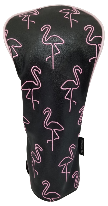 Neon Flamingo Embroidered Headcover by ReadyGOLF - Driver