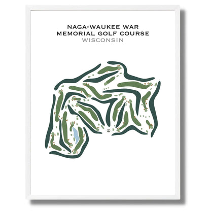 Naga-Waukee War Memorial Golf Course, Wisconsin - Printed Golf Course