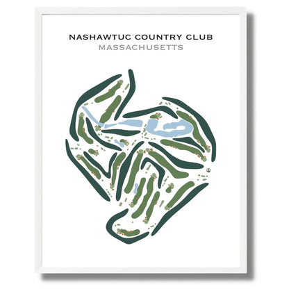 Nashawtuc Country Club, Massachusetts - Printed Golf Course