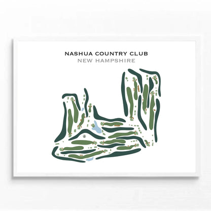 Nashua Country Club, New Hampshire - Printed Golf Course