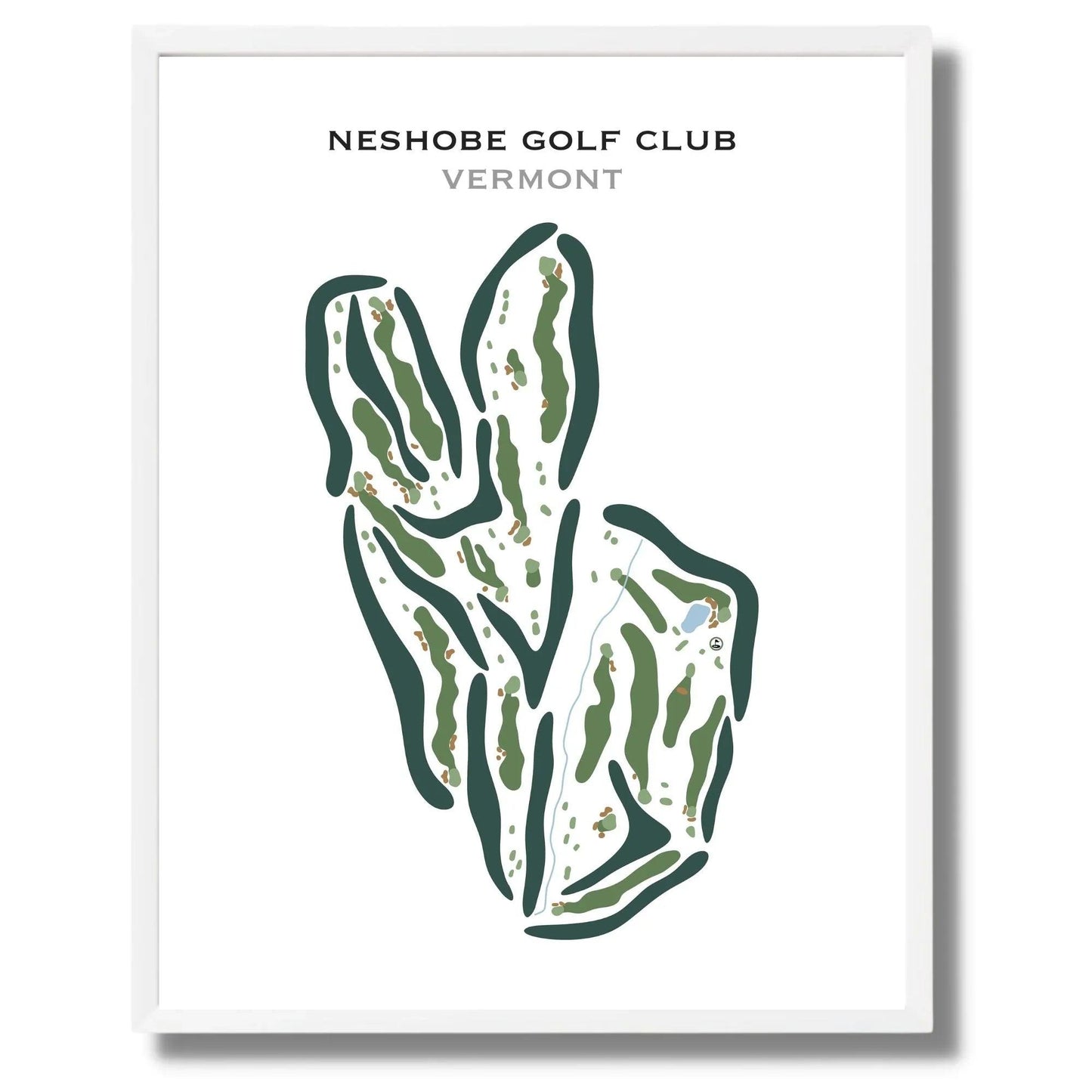 Neshobe Golf Club, Vermont - Printed Golf Course