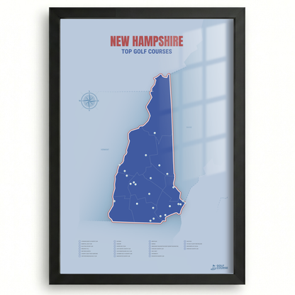 Map of New Hampshire Golf Courses