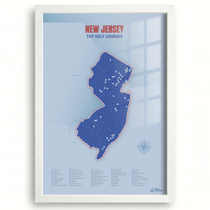 Map of New Jersey Golf Courses