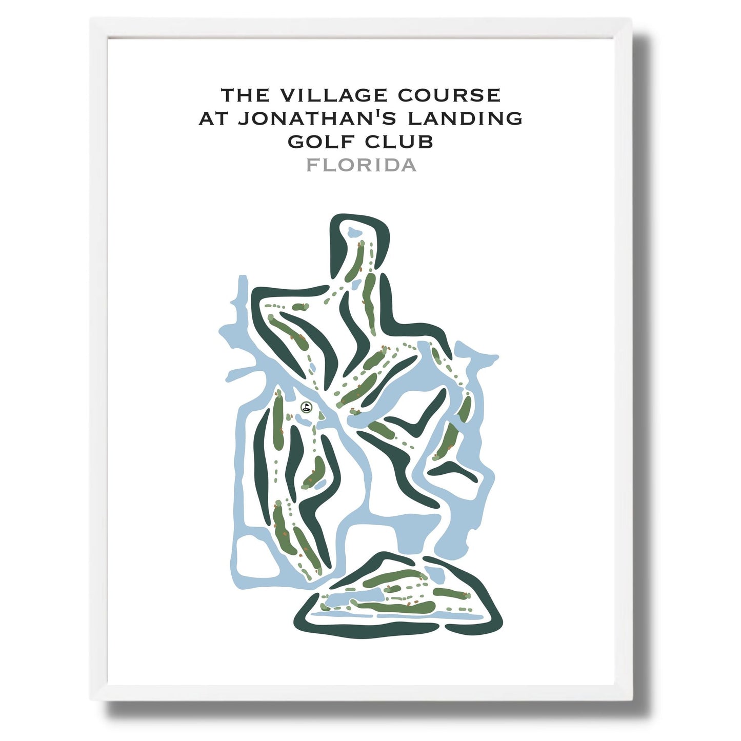 The New Village Course at Jonathan's Landing Golf Club, Florida - Printed Golf Courses