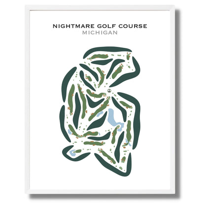 Nightmare Golf Course, Michigan - Printed Golf Courses