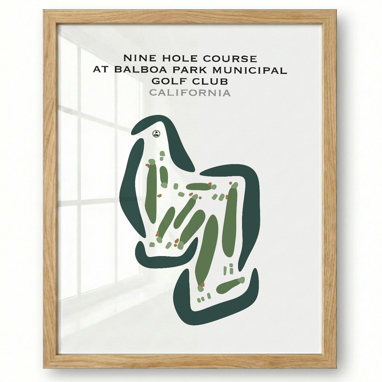 Nine Hole at Balboa Park Municipal Golf Club, California - Printed Golf Courses