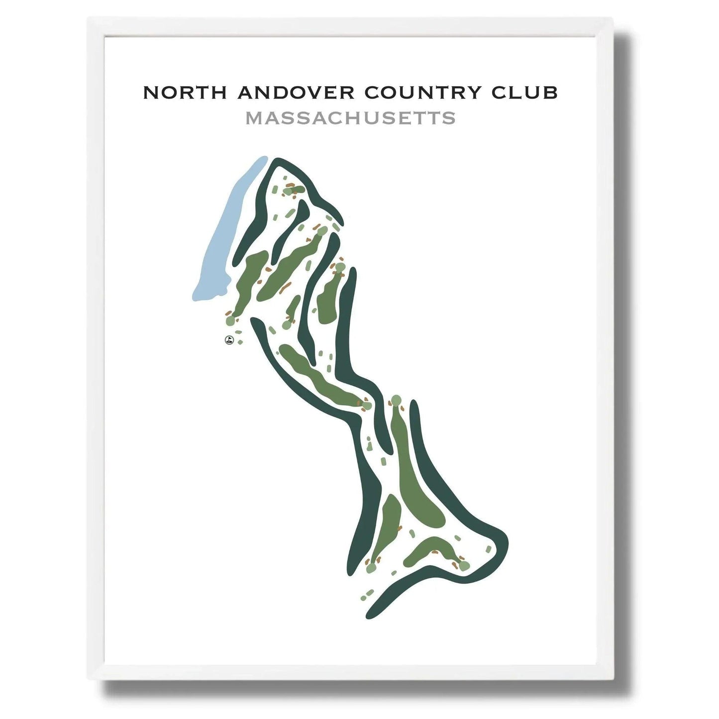North Andover Country Club, Massachusetts - Printed Golf Course