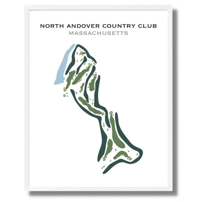 North Andover Country Club, Massachusetts - Printed Golf Course