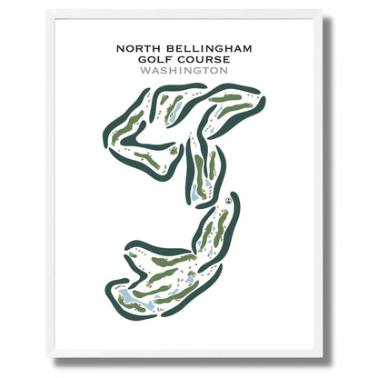 North Bellingham Golf Course, Washington State - Printed Golf Courses