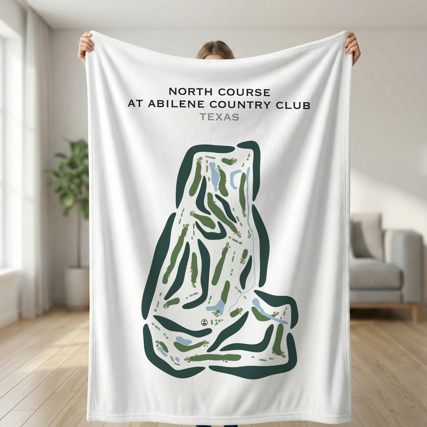 North Course at Abilene Country Club, Texas - Printed Golf Courses