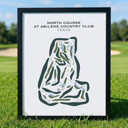 North Course at Abilene Country Club, Texas - Printed Golf Courses