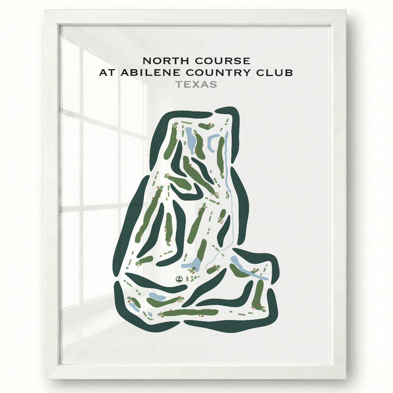 North Course at Abilene Country Club, Texas - Printed Golf Courses