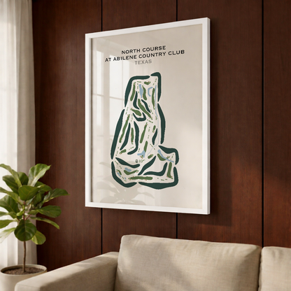 North Course at Abilene Country Club, Texas - Printed Golf Courses