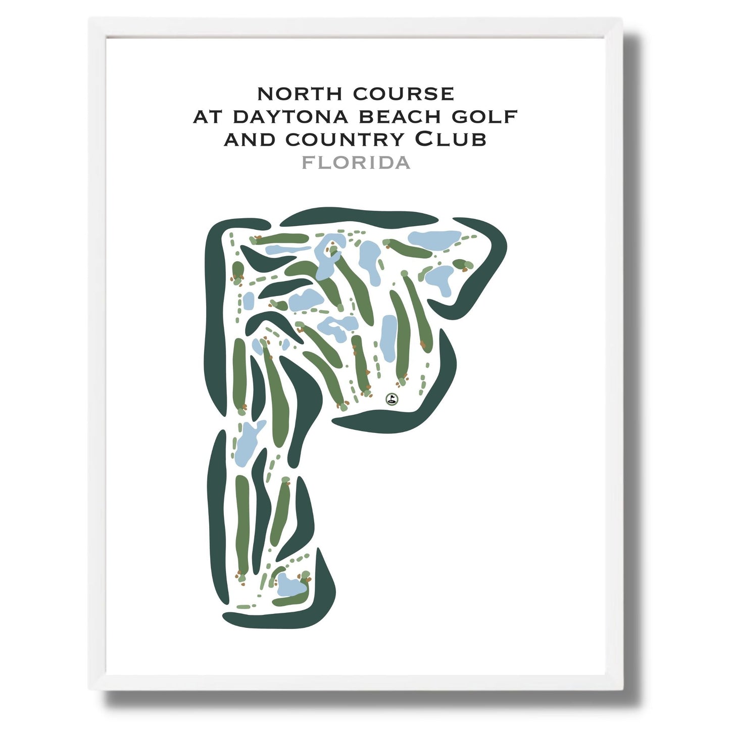 North Course at Daytona Beach Golf & Country Club, Florida - Printed Golf Courses