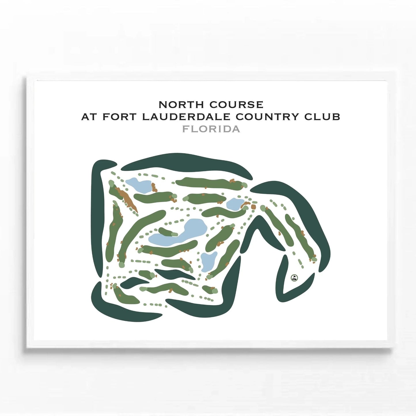 North Course at Fort Lauderdale Country Club, Florida - Printed Golf Courses