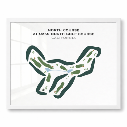 North Course at Oaks North Golf Course, California - Printed Golf Courses